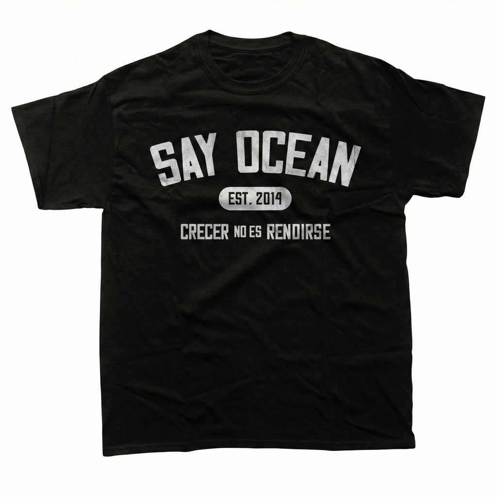 Crecer no es rendirse – Playera negra