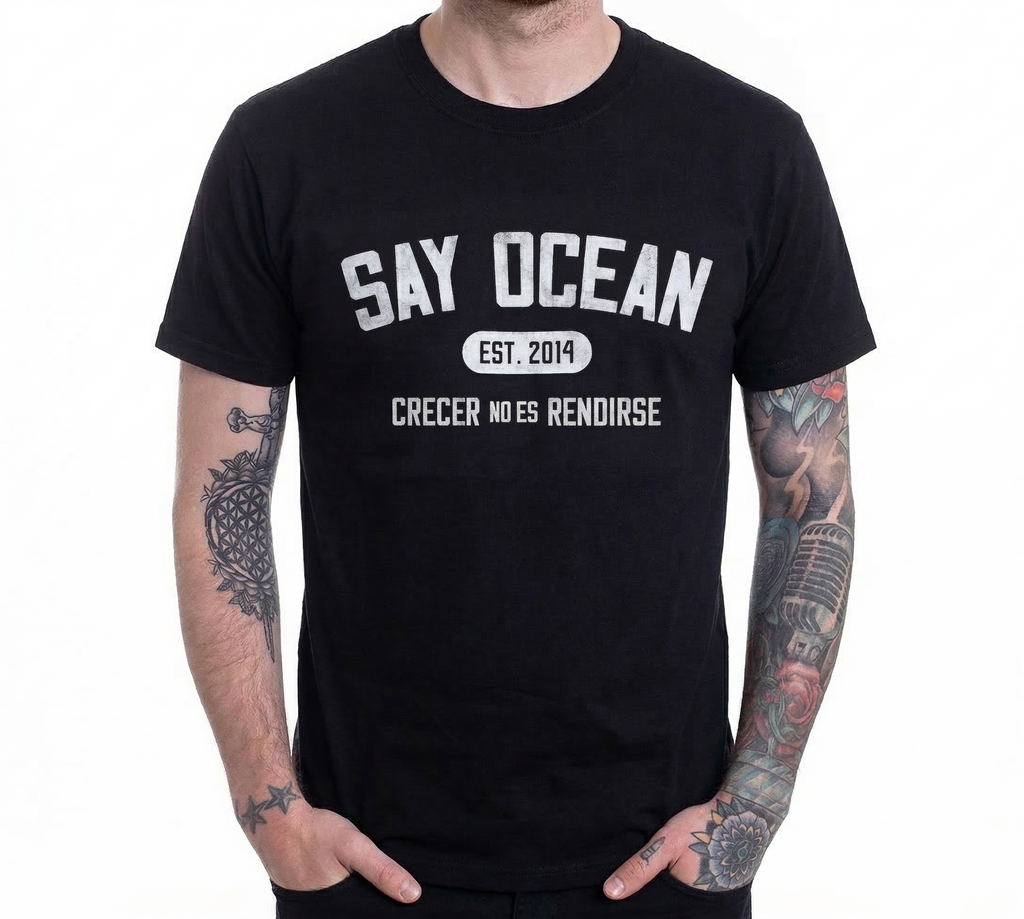 Crecer no es rendirse – Playera negra